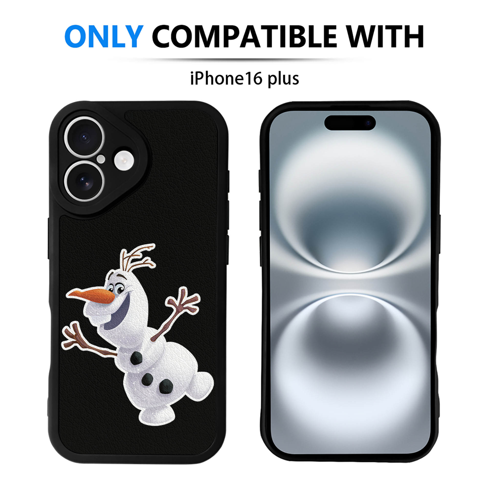 （画像用） アナと雪の女王 アンナ エルサ Frozen Anna Elsa 【iPhone 16シリーズ対応】シリコンスマホケース（レザー調） 材質：シリコン